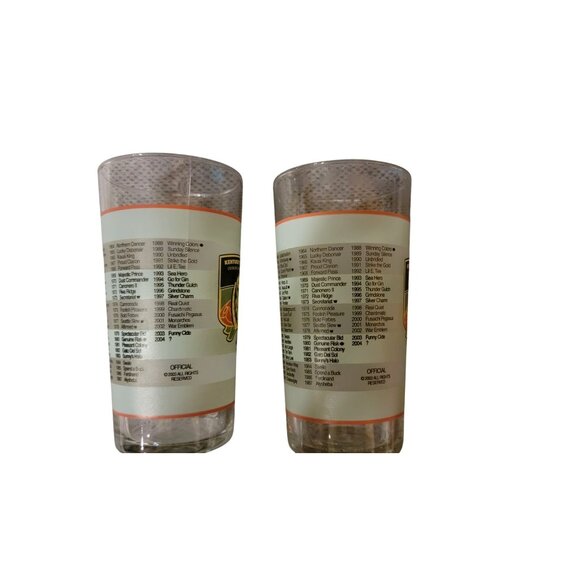 VTG 2004 Kentucky Derby 130 Souvenir Julep Glasses Set Of 2 Churchill Downs Mint - Picture 6 of 7